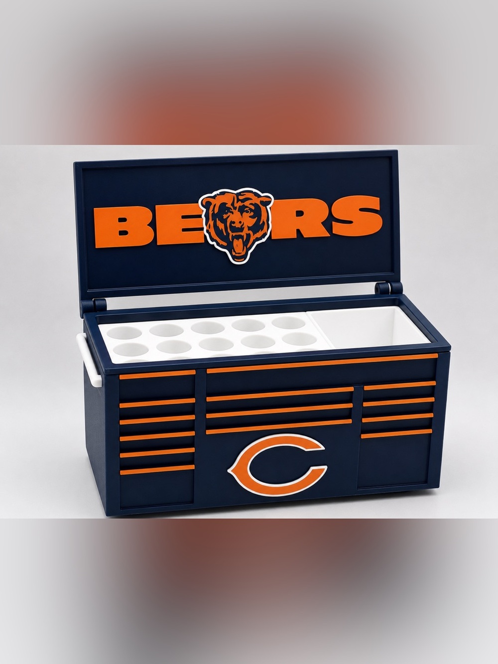Chicago Bears Mini Toolbox Pen And Trinket Holder Desk Top Organizer